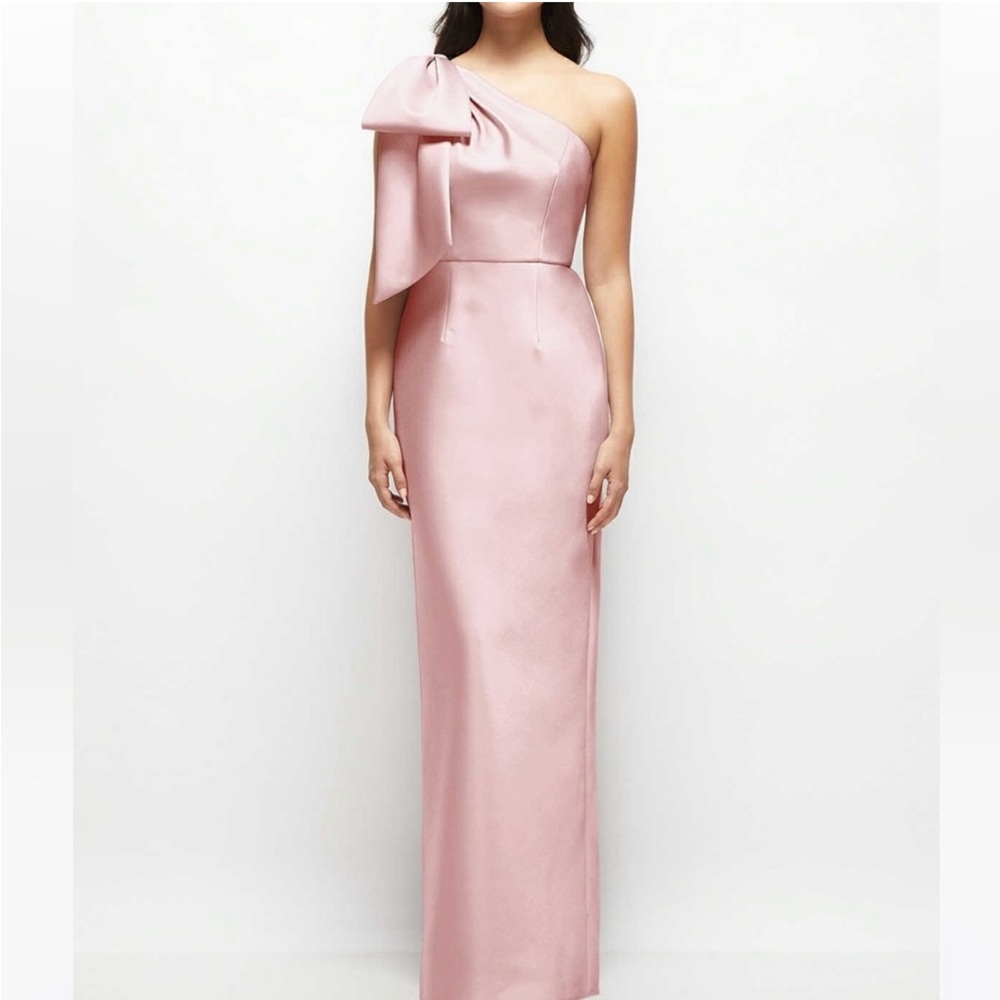 ALFRED SUNG Blush One-Shoulder Maxi Dress